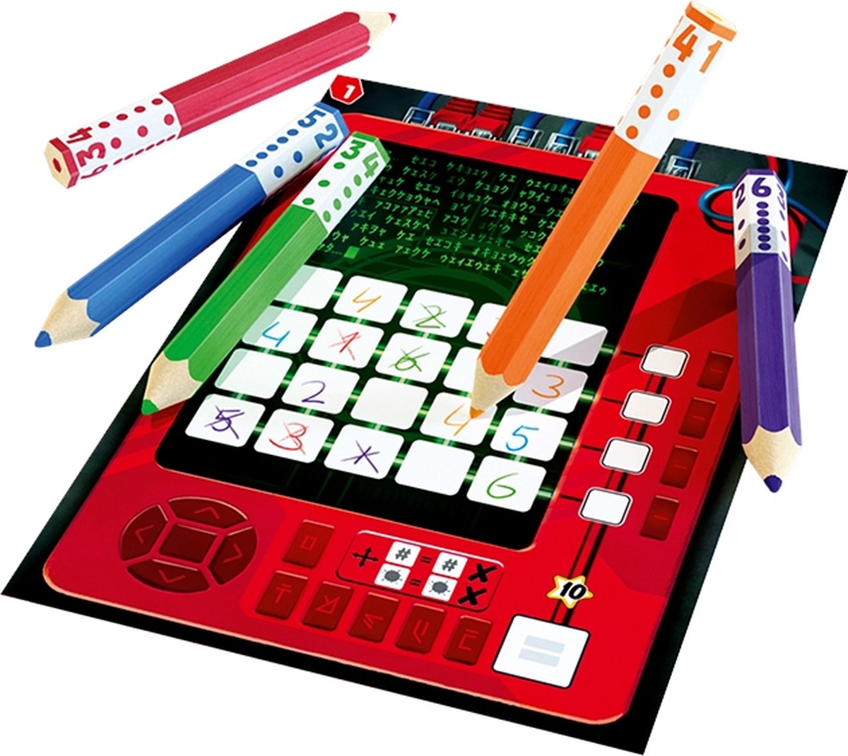 999 Games - Pick a Pen: Hackers - Dobbelen met potloden - Mix van puzzelen en tactiek - Nieuwste aanvulling in de Pick a Pen reeks - Gezelschapsspel - Familiespel - Klein cadeautje - bevat spelregels in NL en EN