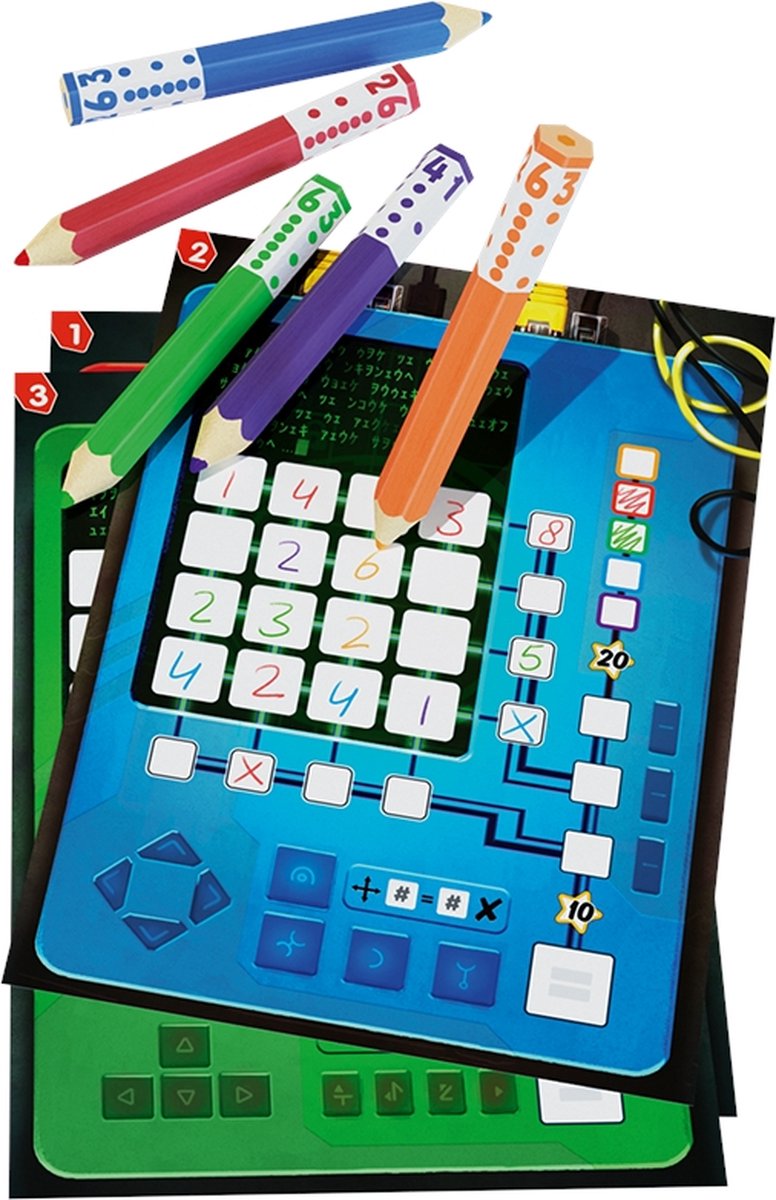 999 Games - Pick a Pen: Hackers - Dobbelen met potloden - Mix van puzzelen en tactiek - Nieuwste aanvulling in de Pick a Pen reeks - Gezelschapsspel - Familiespel - Klein cadeautje - bevat spelregels in NL en EN