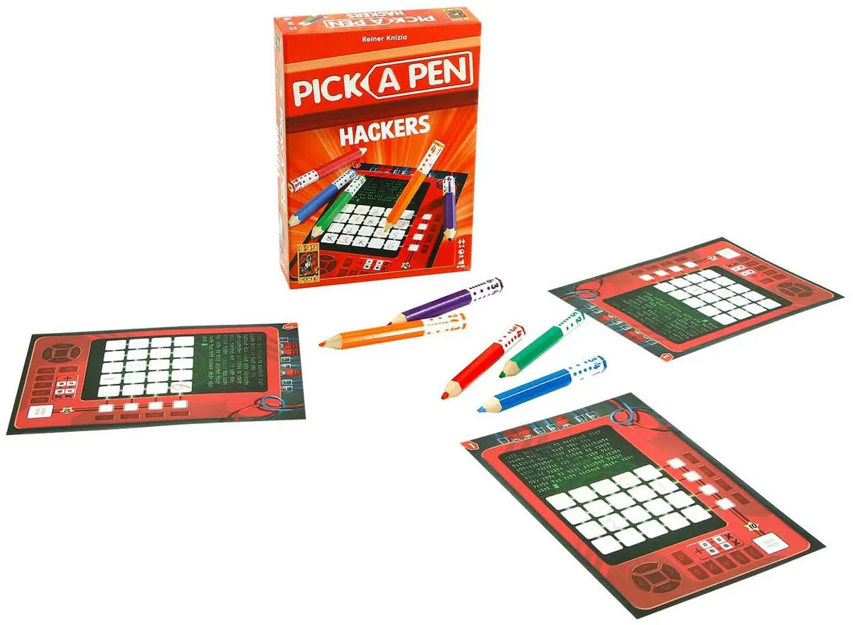 999 Games Pick a Pen Hackers - Gezelschapsspel - 5 Potloden - Multi - afbeelding 6 van 6
