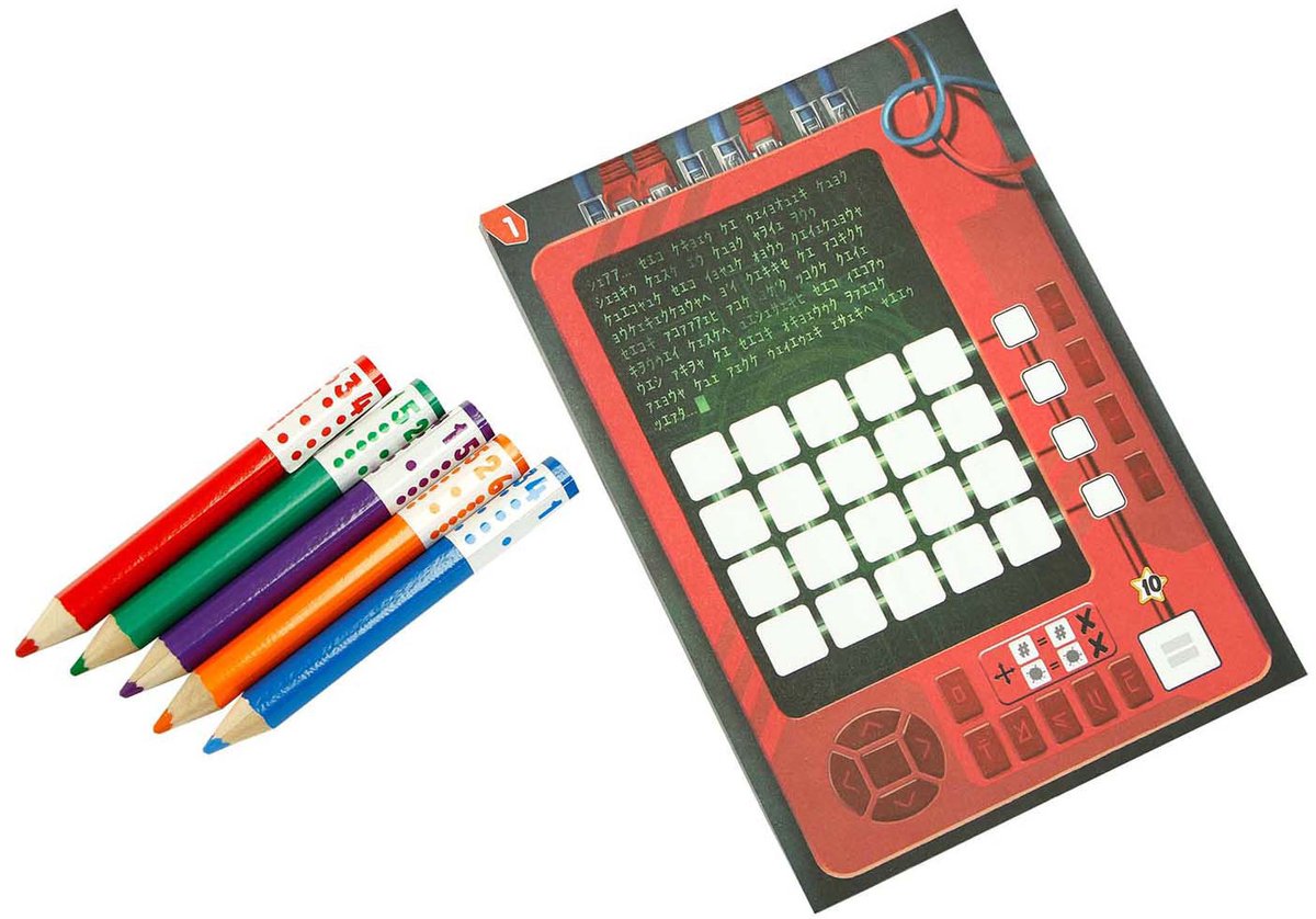 999 Games - Pick a Pen: Hackers - Dobbelen met potloden - Mix van puzzelen en tactiek - Nieuwste aanvulling in de Pick a Pen reeks - Gezelschapsspel - Familiespel - Klein cadeautje - bevat spelregels in NL en EN