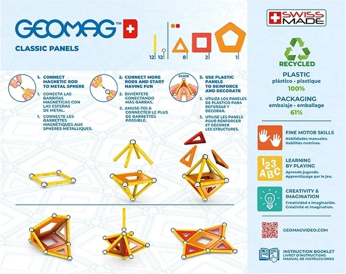 Geomag Classic Panels Green Line 35-delig - Multicolor