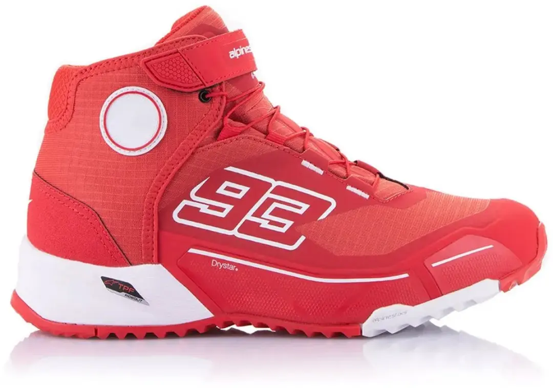 Alpinestars MM93 CR-X Drystar Motorschoenen - US 9 - Helder Rood/Wit