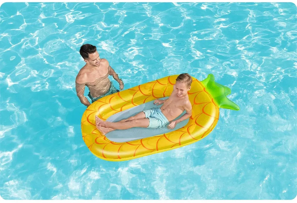 Bestway Opblaasbaar Ananas Zwemmatras 43644 - Groen/Geel