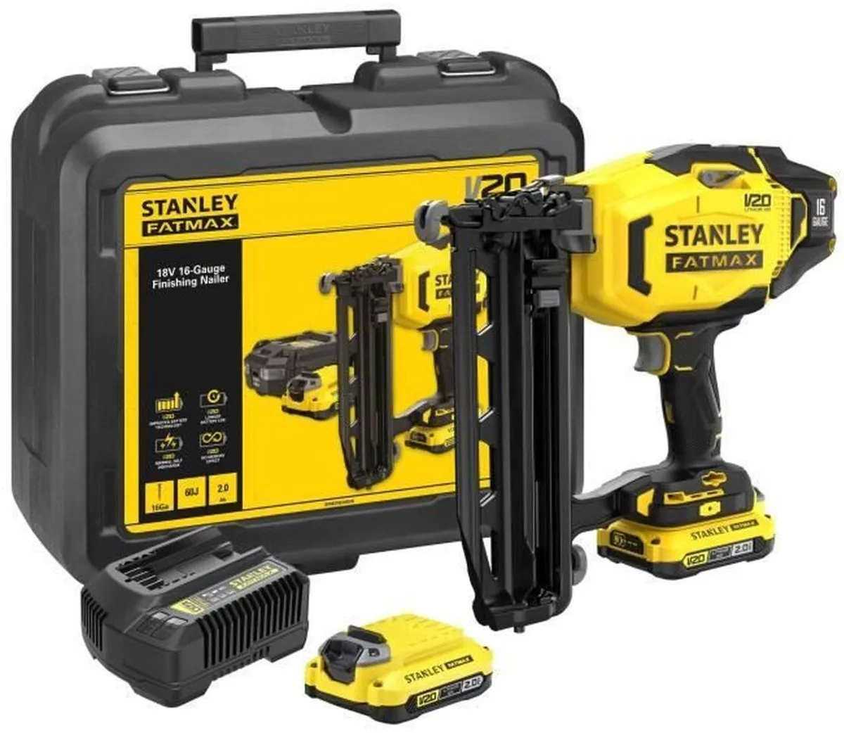 Stanley FatMax V20 18V Afwerktacker 16G - 2000mAh - met 2 accu's & lader