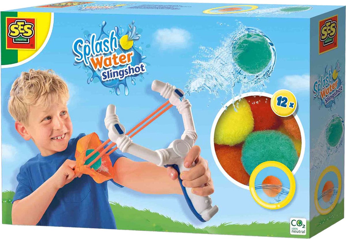 SES - Splash water katapult - Hét Waterpistool alternatief! - set van grote katapult met 12 splash waterballen - perfect voor een watergevecht en buiten spelen