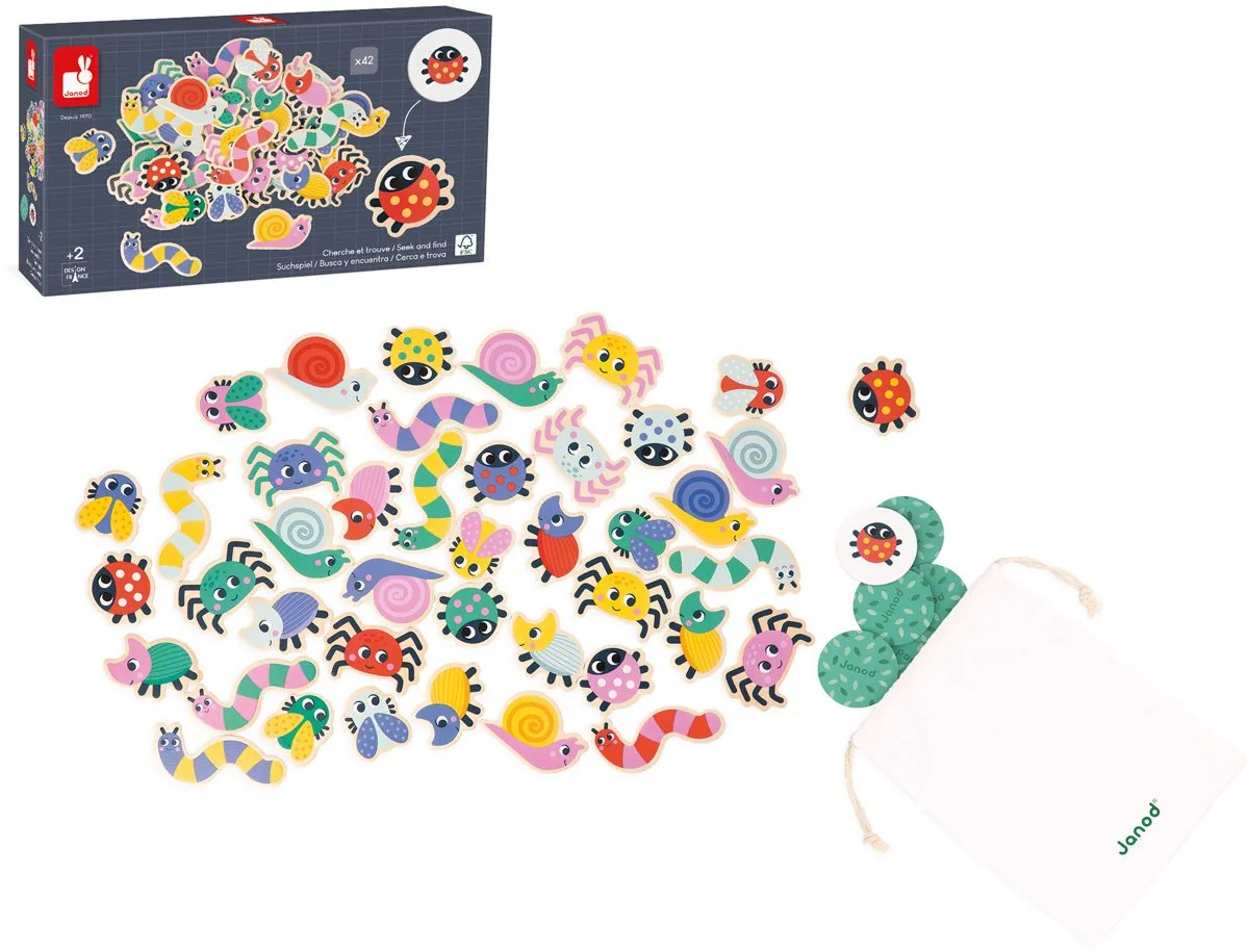 Janod De Tuin Zoek En Vind Spel 5091 - Multikleur