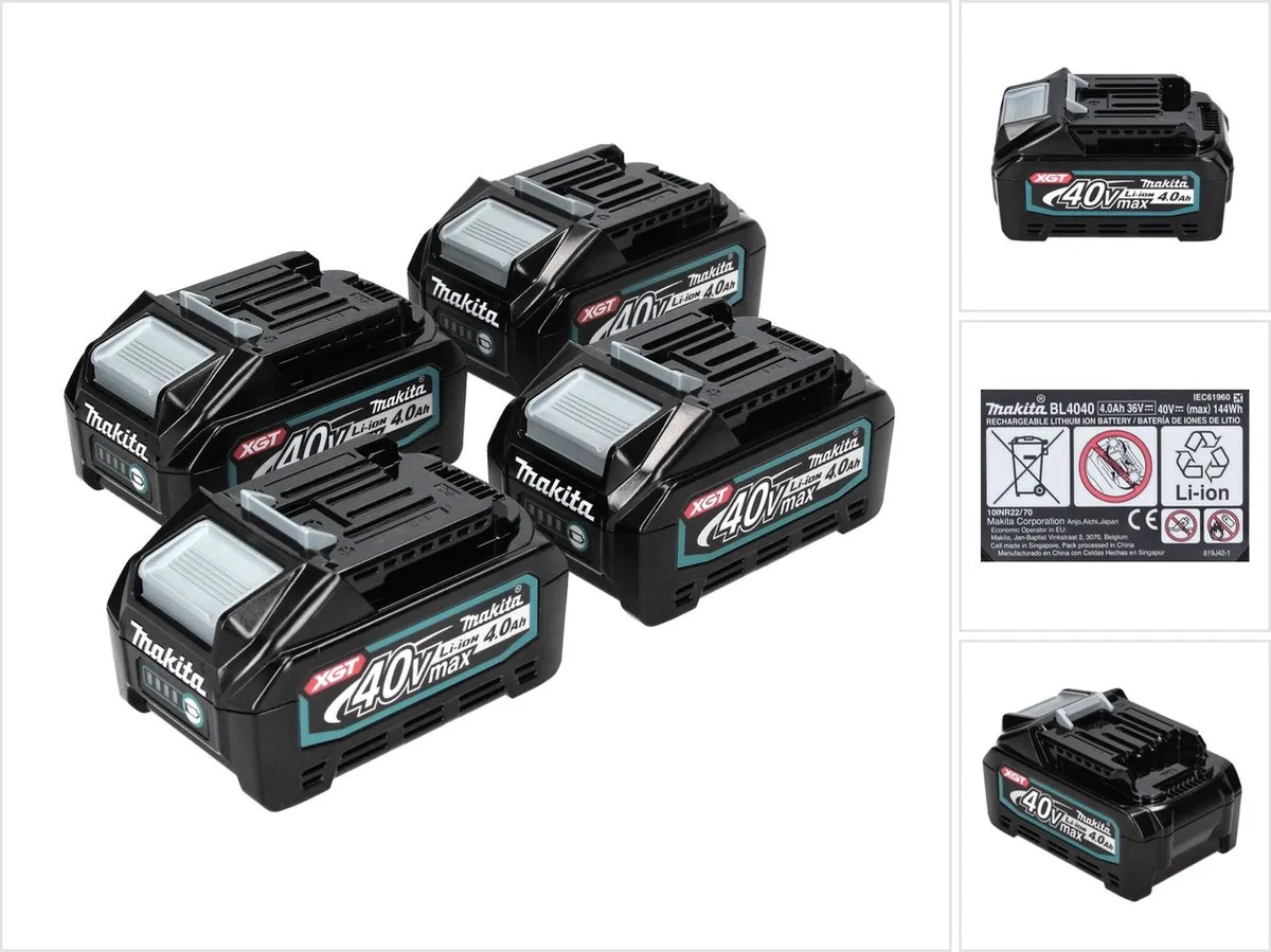 Makita BL 4040 40V Max Accu Set 4x 16Ah