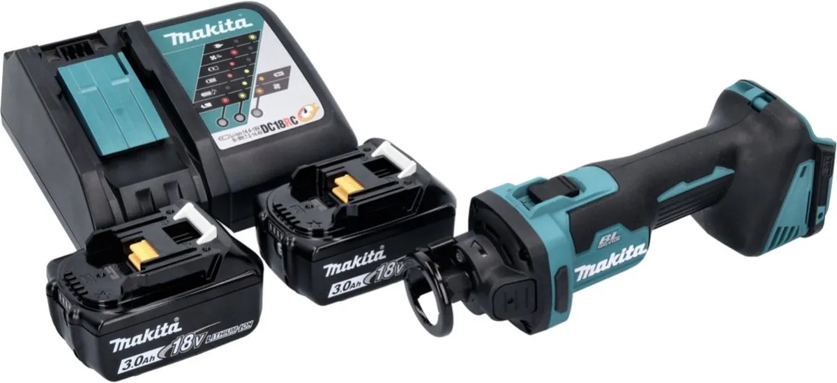 Makita DCO 181 RF Accu-Rotatiesnijder 32.000 tpm - 2x 3,0 Ah + Oplader - afbeelding 3 van 5