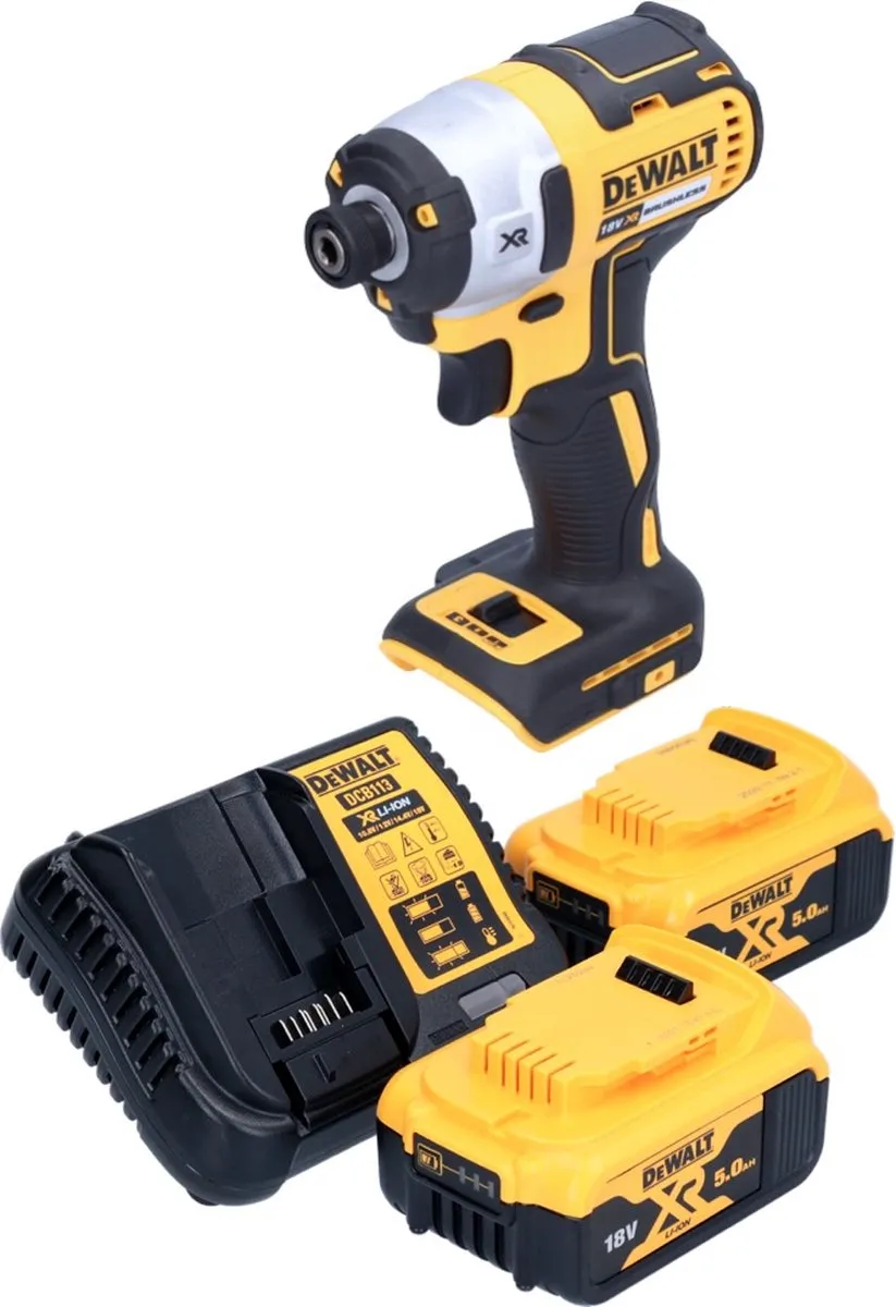 DeWalt DCF 887 P2 Slagmoersleutel 18V - 205Nm - 2x 5,0Ah + Oplader - afbeelding 2 van 5
