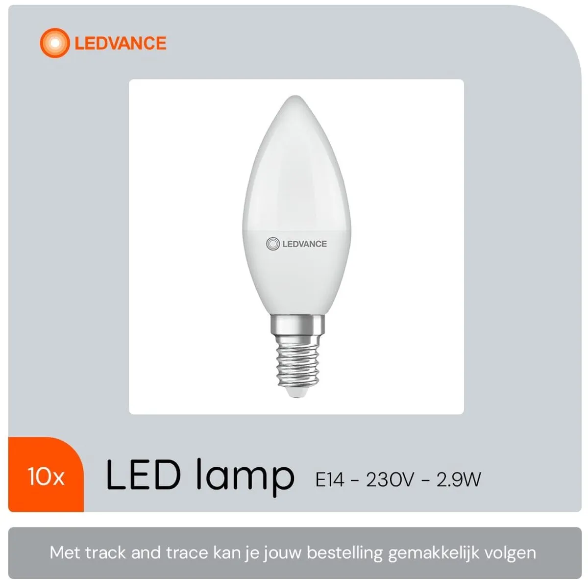 LEDVANCE LED Kaarslamp E14 2.9W 245lm - Mat - 10 Stuks