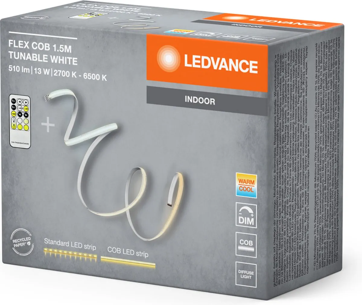 LEDVANCE FLEX COB 1.5M LED Strip Geel 14W 500lm