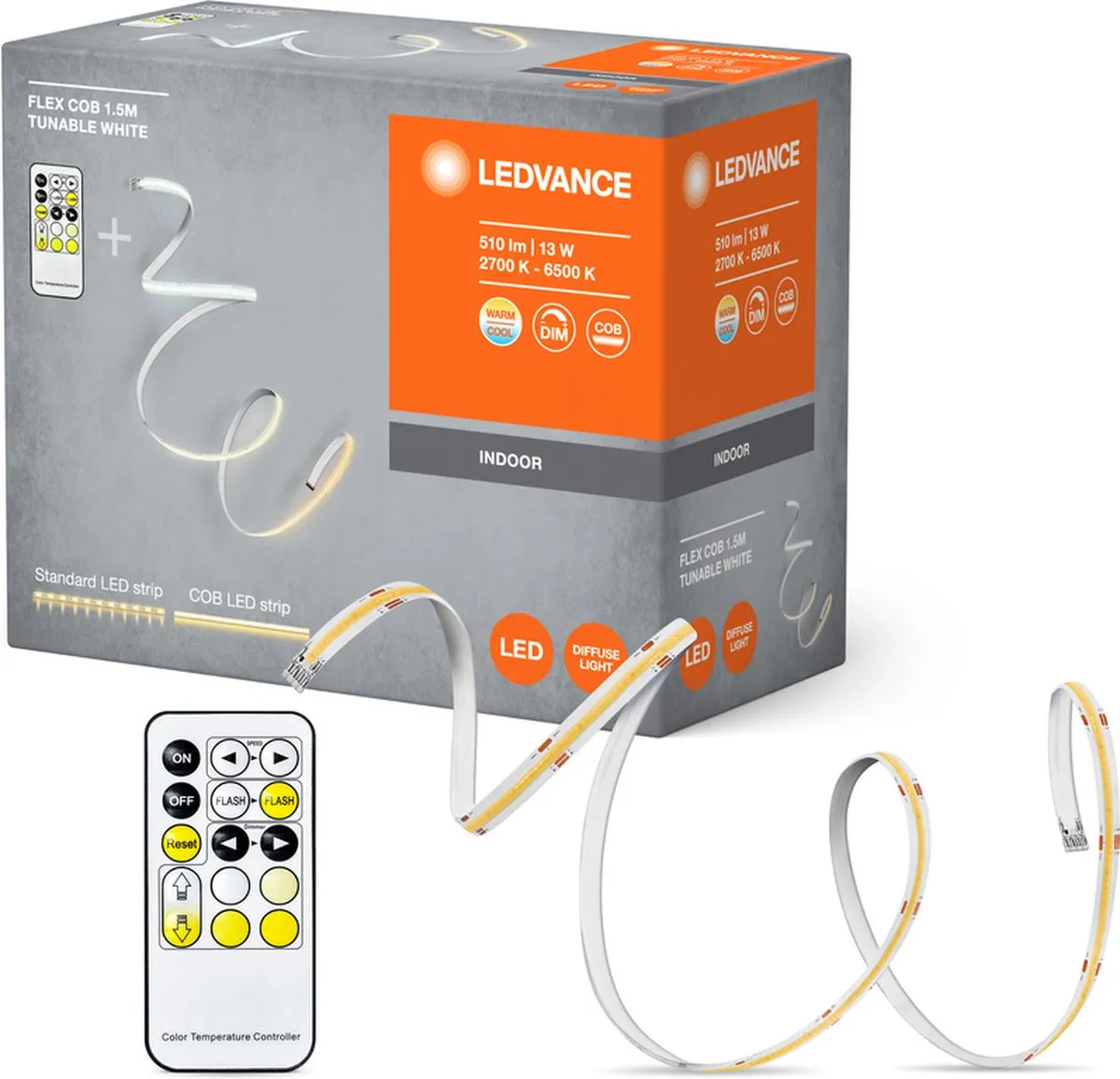 LEDVANCE FLEX COB 1.5M LED Strip Geel 14W 500lm - afbeelding 6 van 6