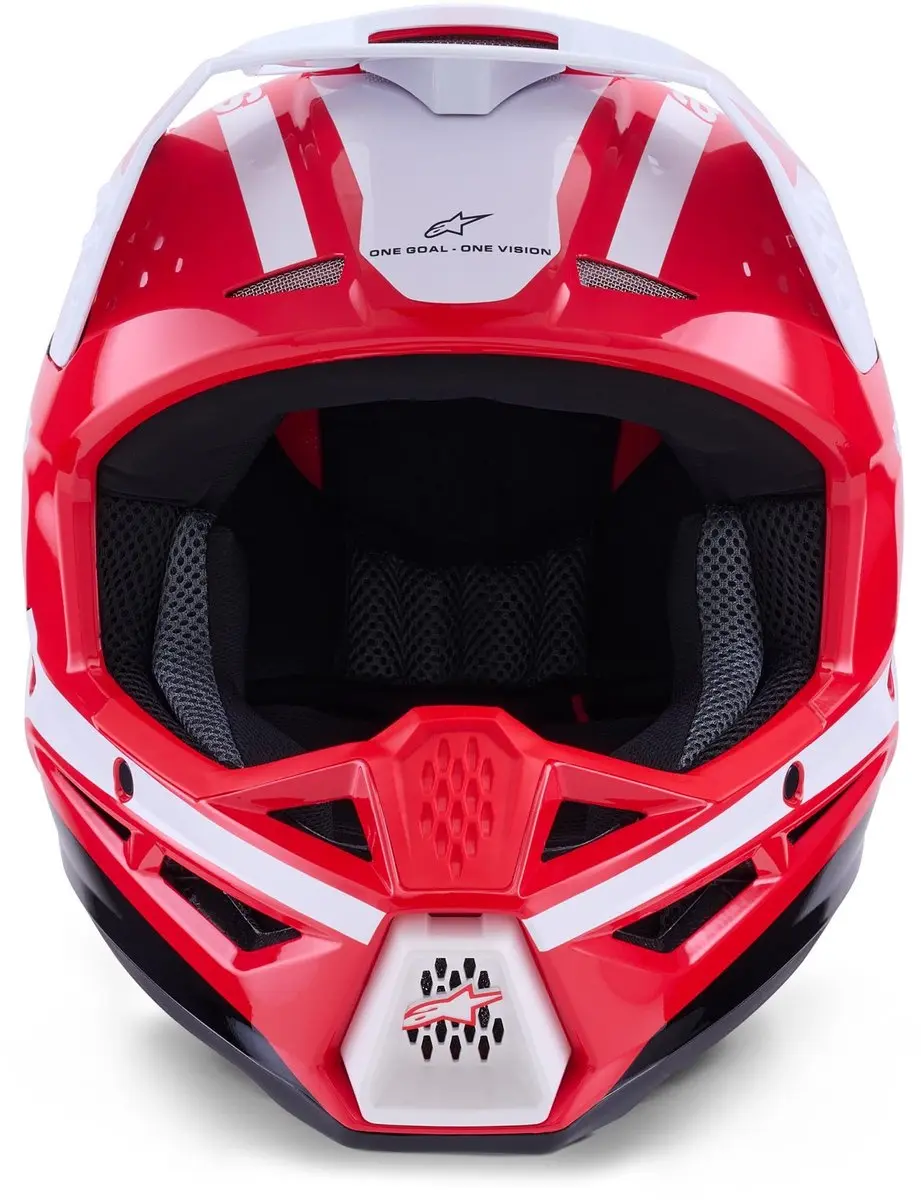 Alpinestars S-M3 Heat Crosshelm - M - Rood/Wit