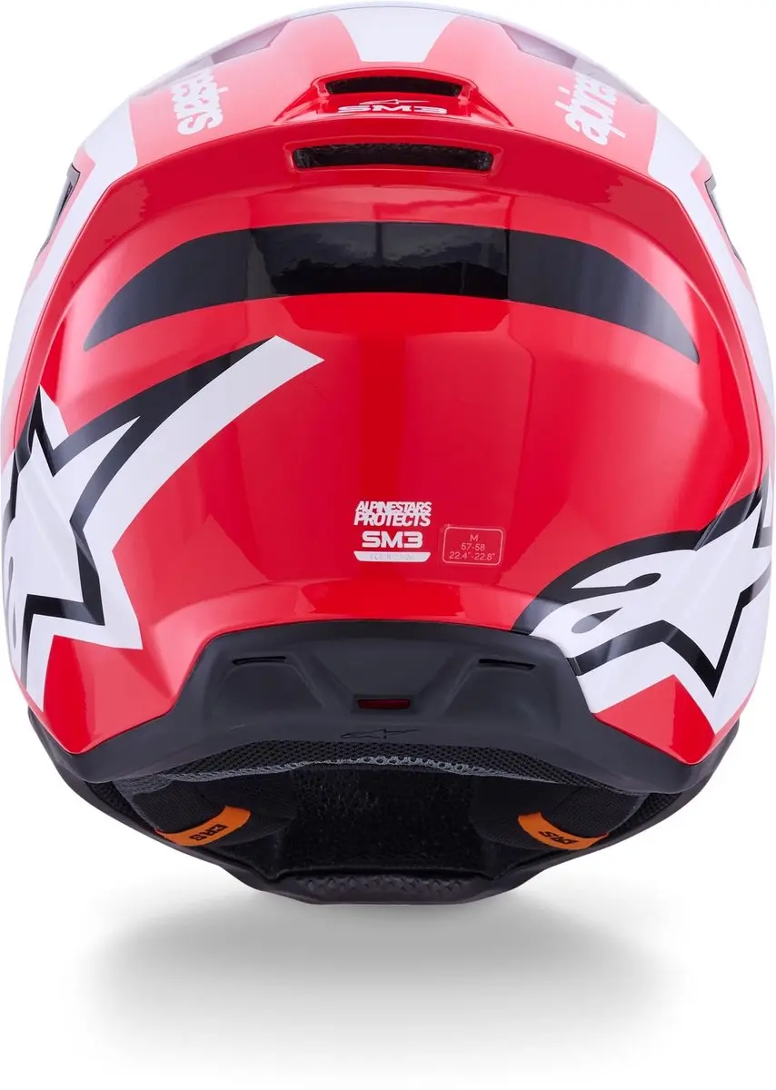 Alpinestars S-M3 Heat Crosshelm - M - Rood/Wit