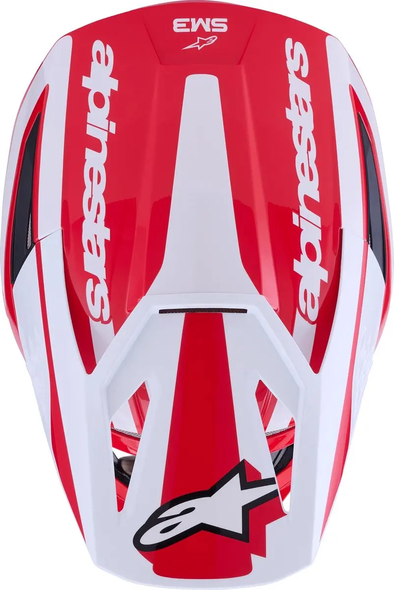 Alpinestars S-M3 Heat Crosshelm - M - Rood/Wit