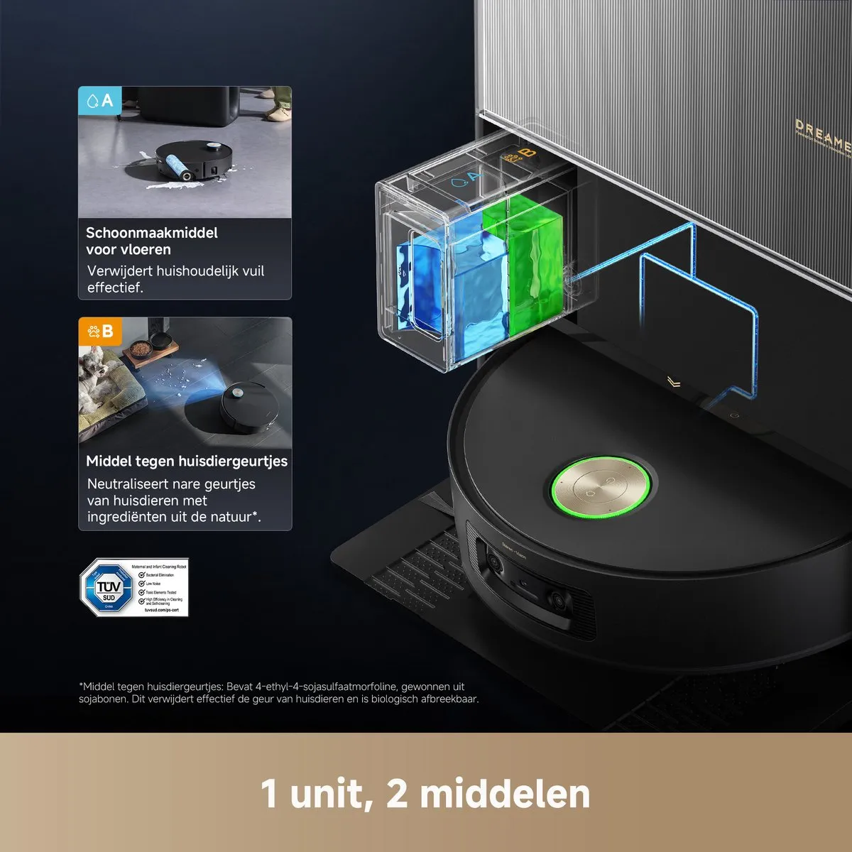 Dreame Aqua10 Ultra Roller Complete Robotstofzuiger - 30.000Pa Zwart