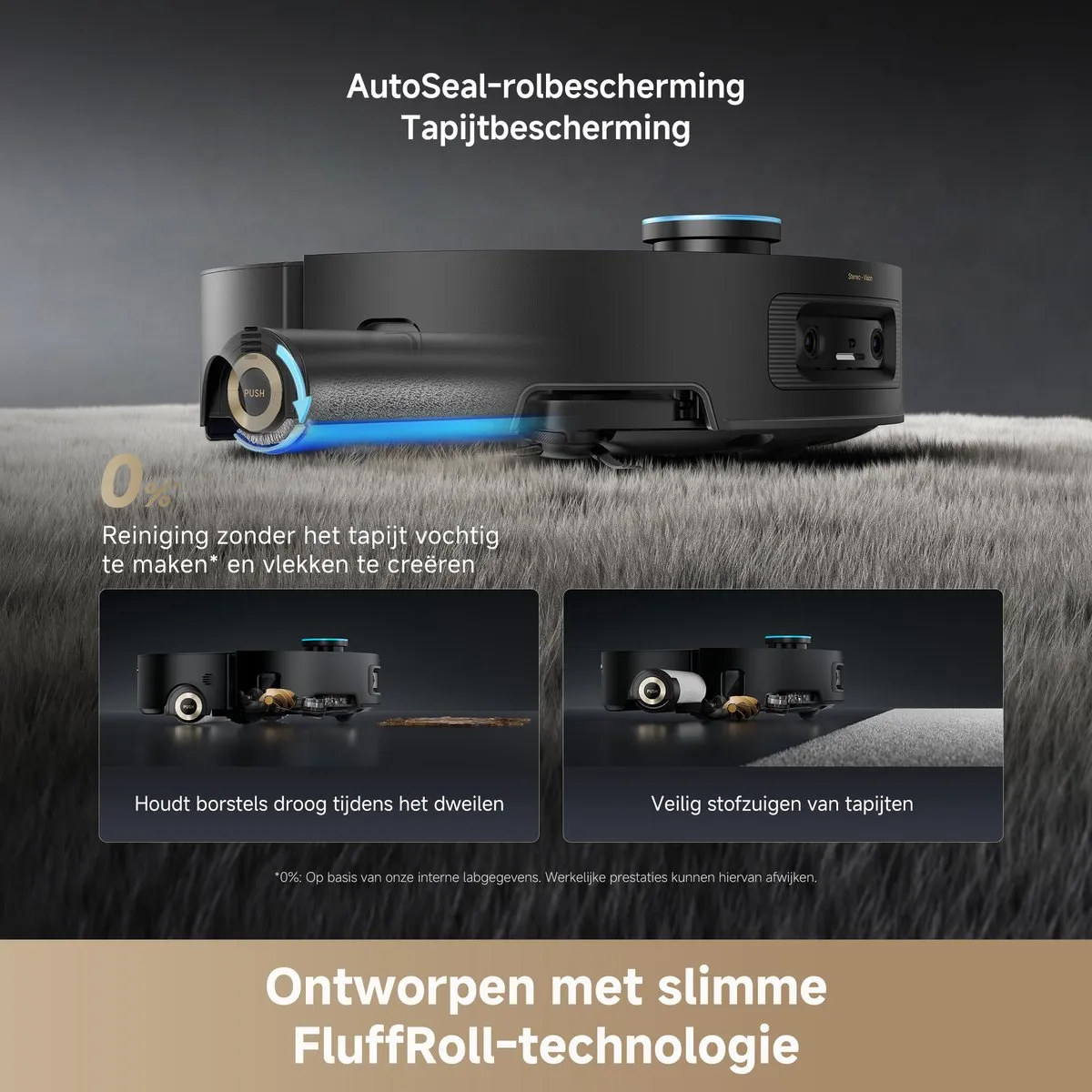Dreame Aqua10 Ultra Roller Complete Robotstofzuiger - 30.000Pa Zwart