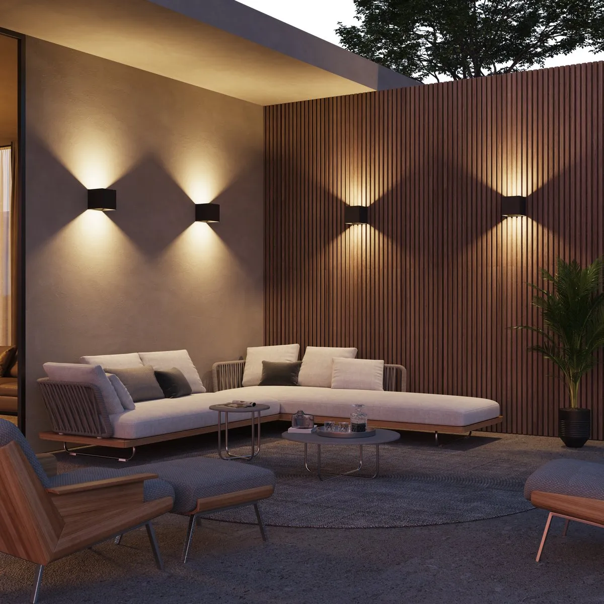 Calex Falerna Wandlamp 2 Stuks - Oplaadbaar - Zwart
