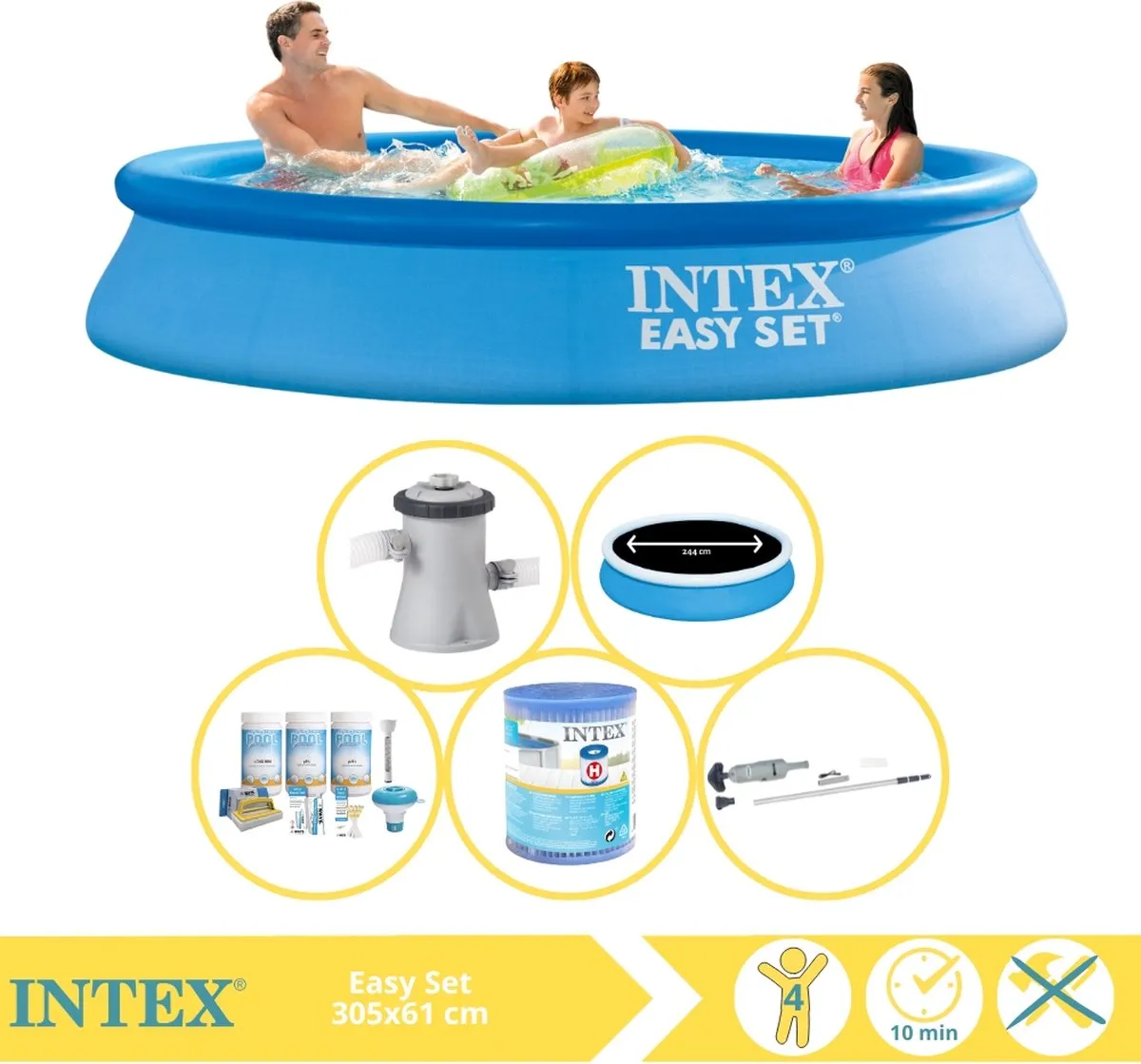 Intex Easy Set 28118GN Opblaaszwembad 305x61cm