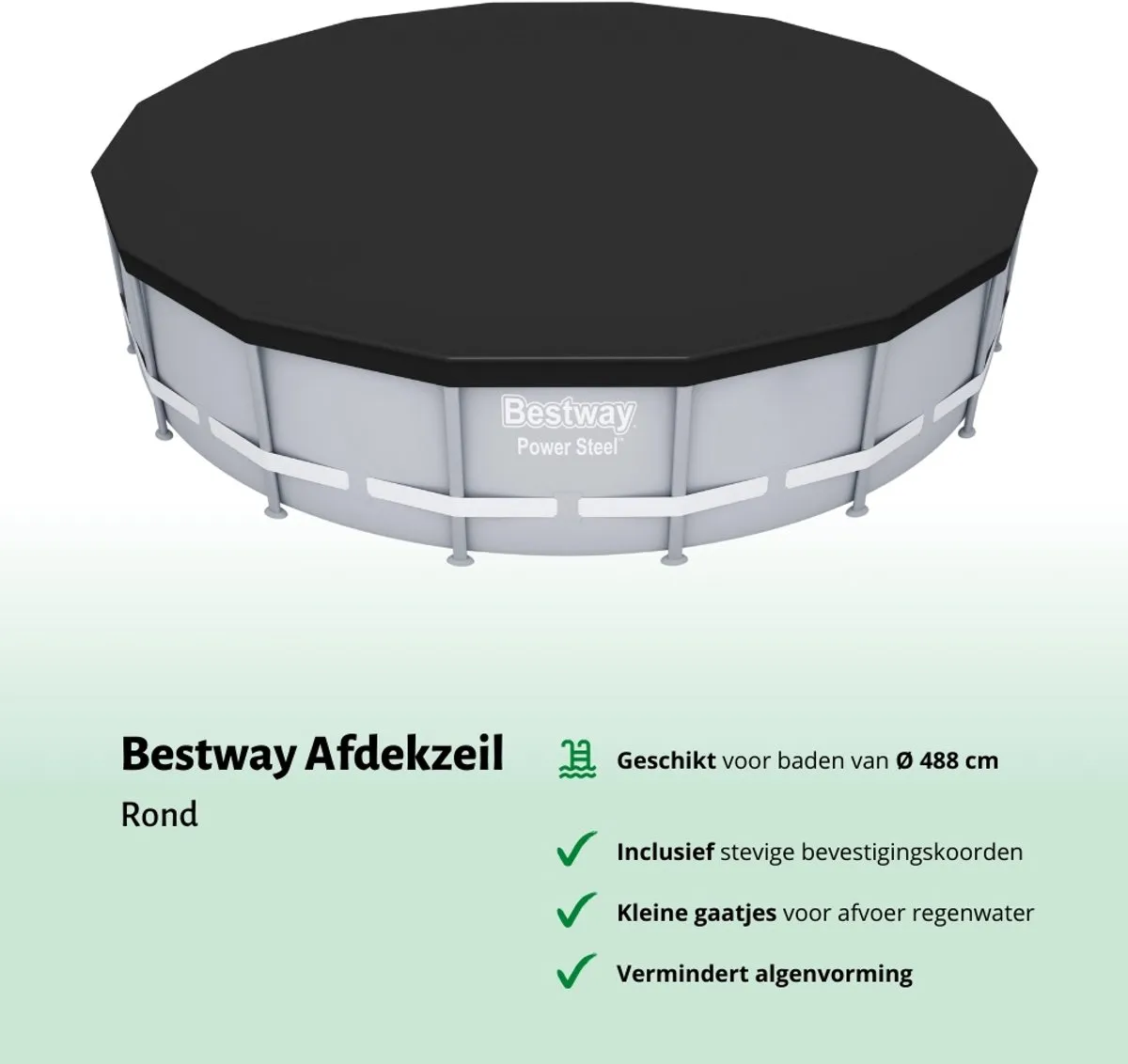 Bestway Zwembad Afdekzeil Ø490cm - Blauw