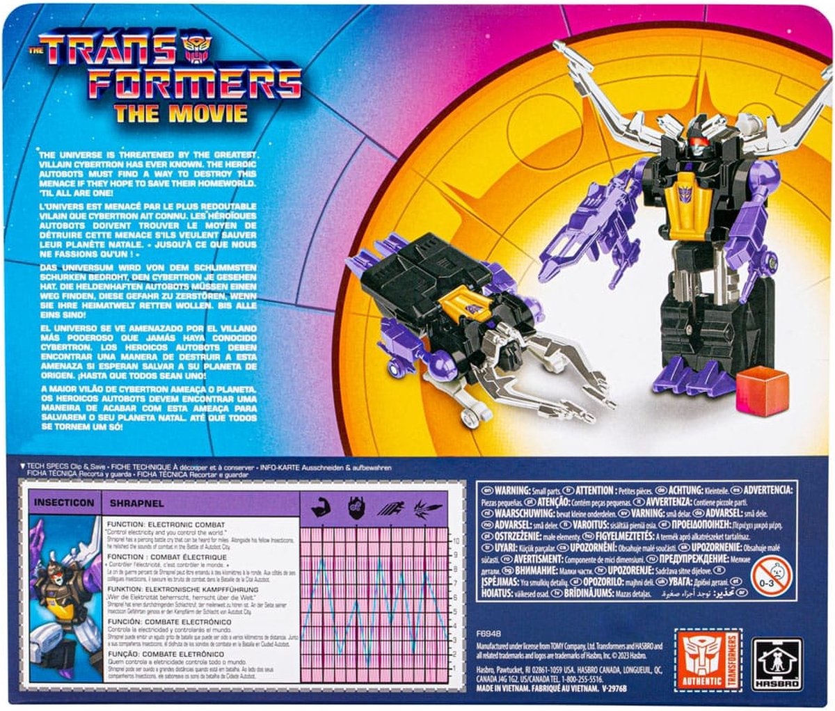 Hasbro Transformers - The Transformers: The Movie Retro Shrapnel 14 cm Actiefiguur - Multicolours
