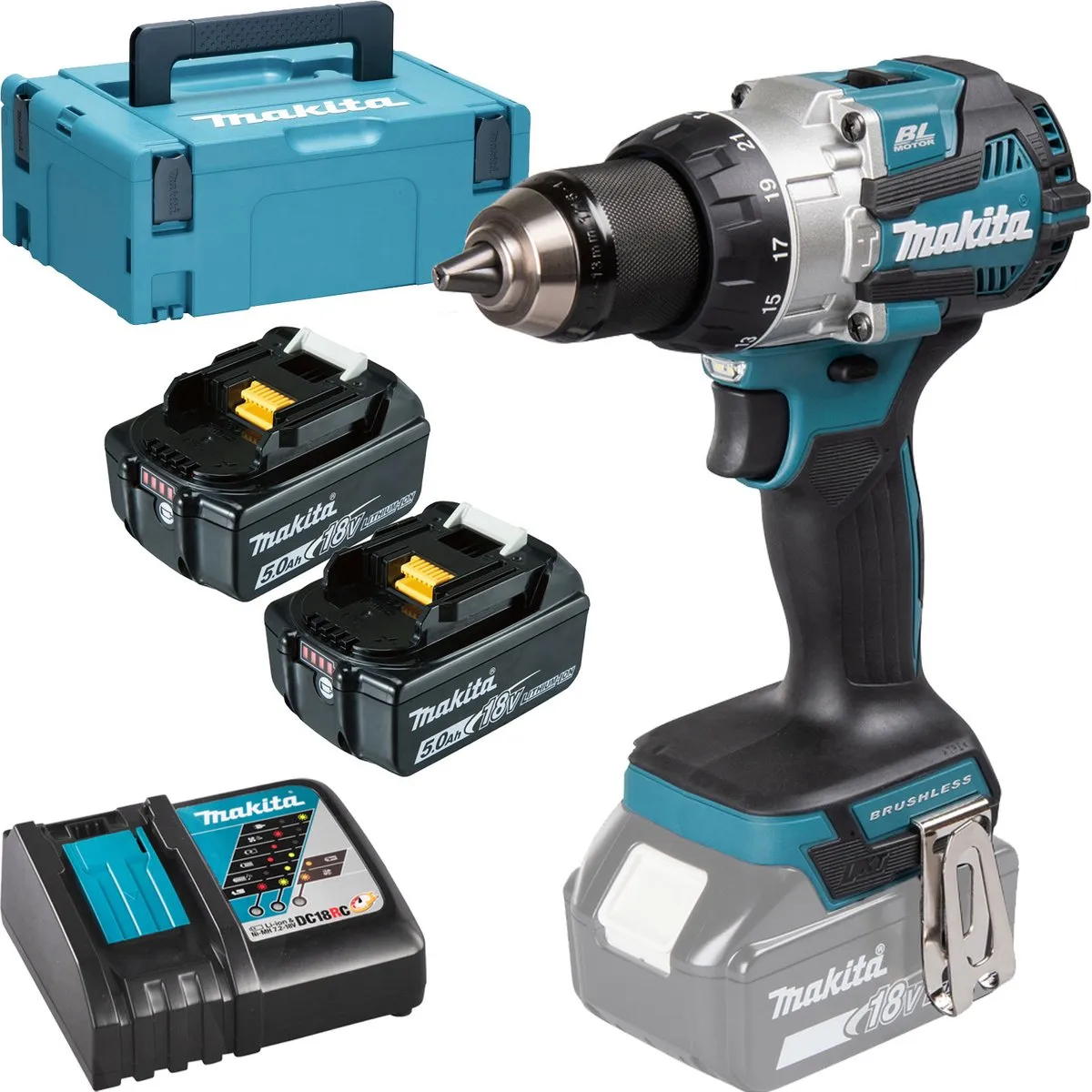 Makita DHP489RTJ Klop-/Schroefboormachine 18V - 2x Accu
