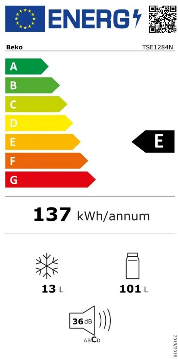 Beko TSE1284N Tafelmodel Koelkast 114L - Wit