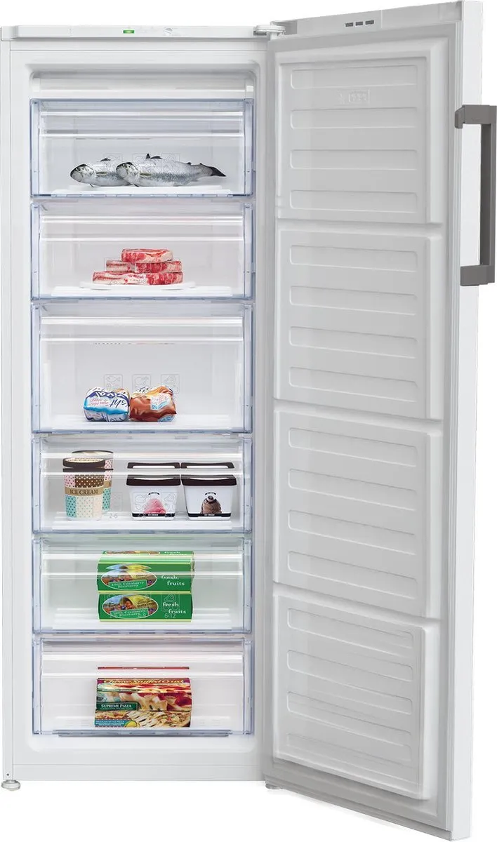 Beko RFSA240M43WN Vriezer 215L - 6 Vakken - 19 kg/24u - Wit