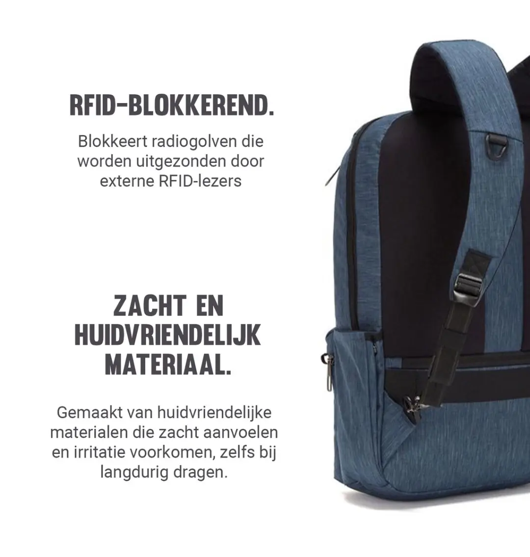 Pacsafe Metrosafe X Rugzak 20L - RFID-blokkerend - Blauw