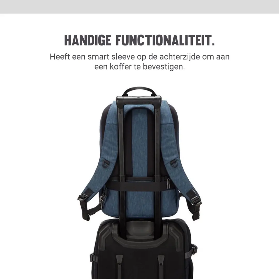 Pacsafe Metrosafe X Rugzak 20L - RFID-blokkerend - Blauw - afbeelding 6 van 6
