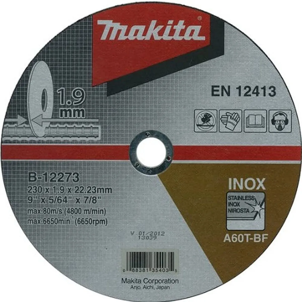 Makita INOX Doorslijpschijf 230x1,9mm E-13764