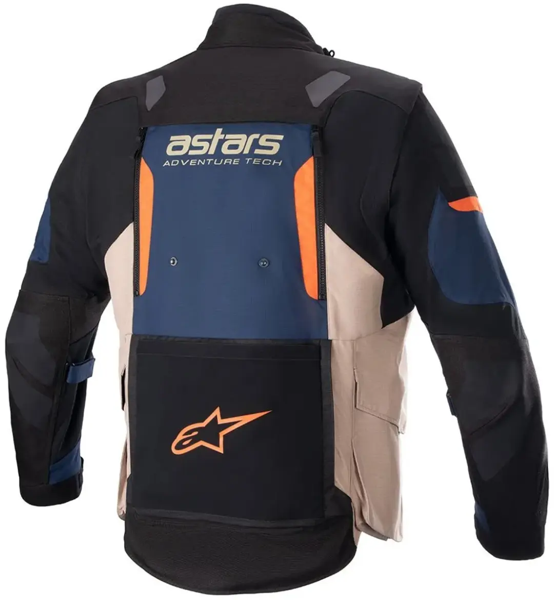 Alpinestars Halo Drystar Jas - XXL - Donker Blauw/Kaki/Vlam Oranje