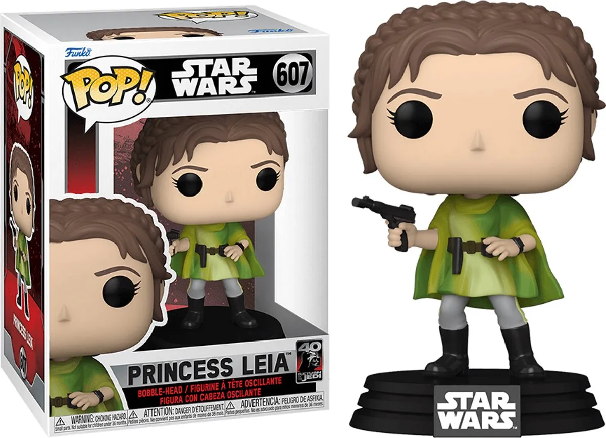 Funko Star Wars POP! Bobble-Head Leia 40th Anniversary 70747 - 9 cm - Multicolor - afbeelding 6 van 6