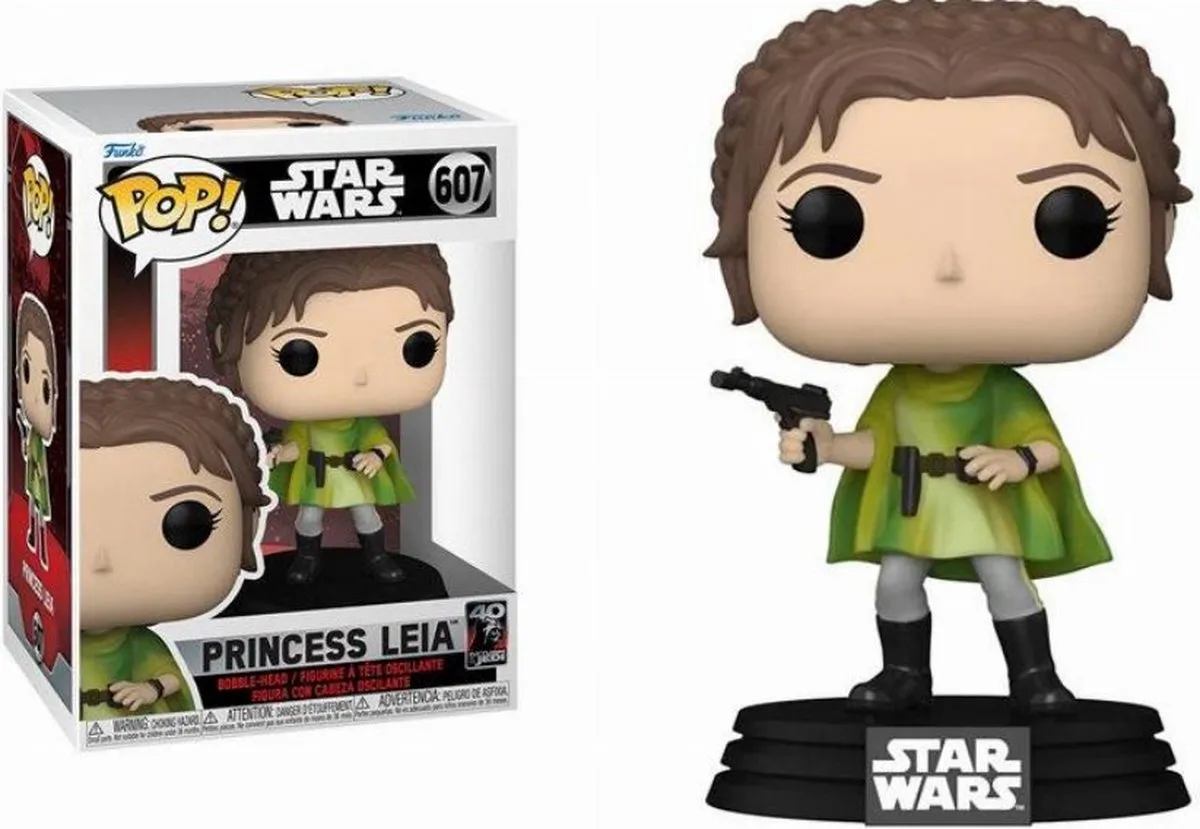Funko Star Wars POP! Bobble-Head Leia 40th Anniversary 70747 - 9 cm - Multicolor
