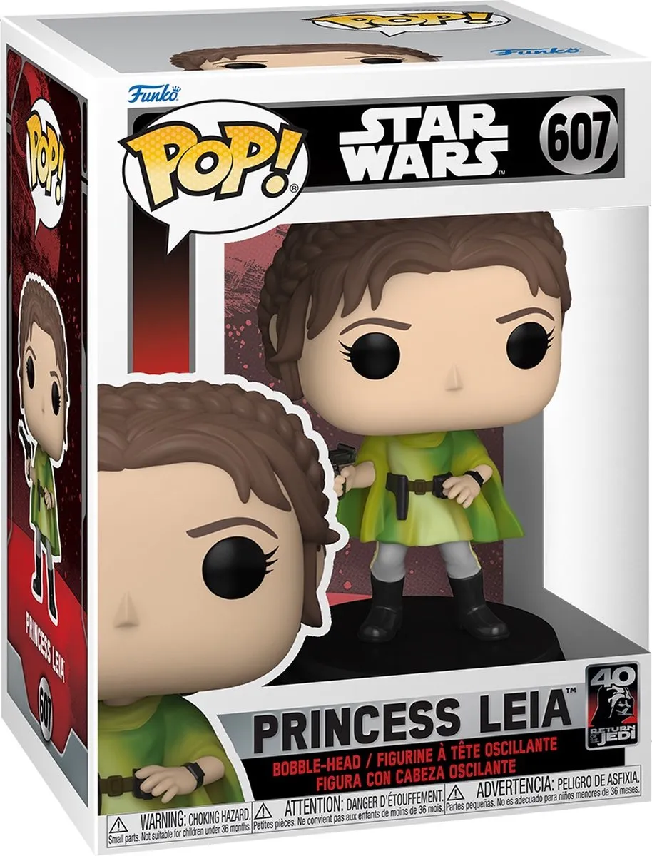 Funko Star Wars POP! Bobble-Head Leia 40th Anniversary 70747 - 9 cm - Multicolor