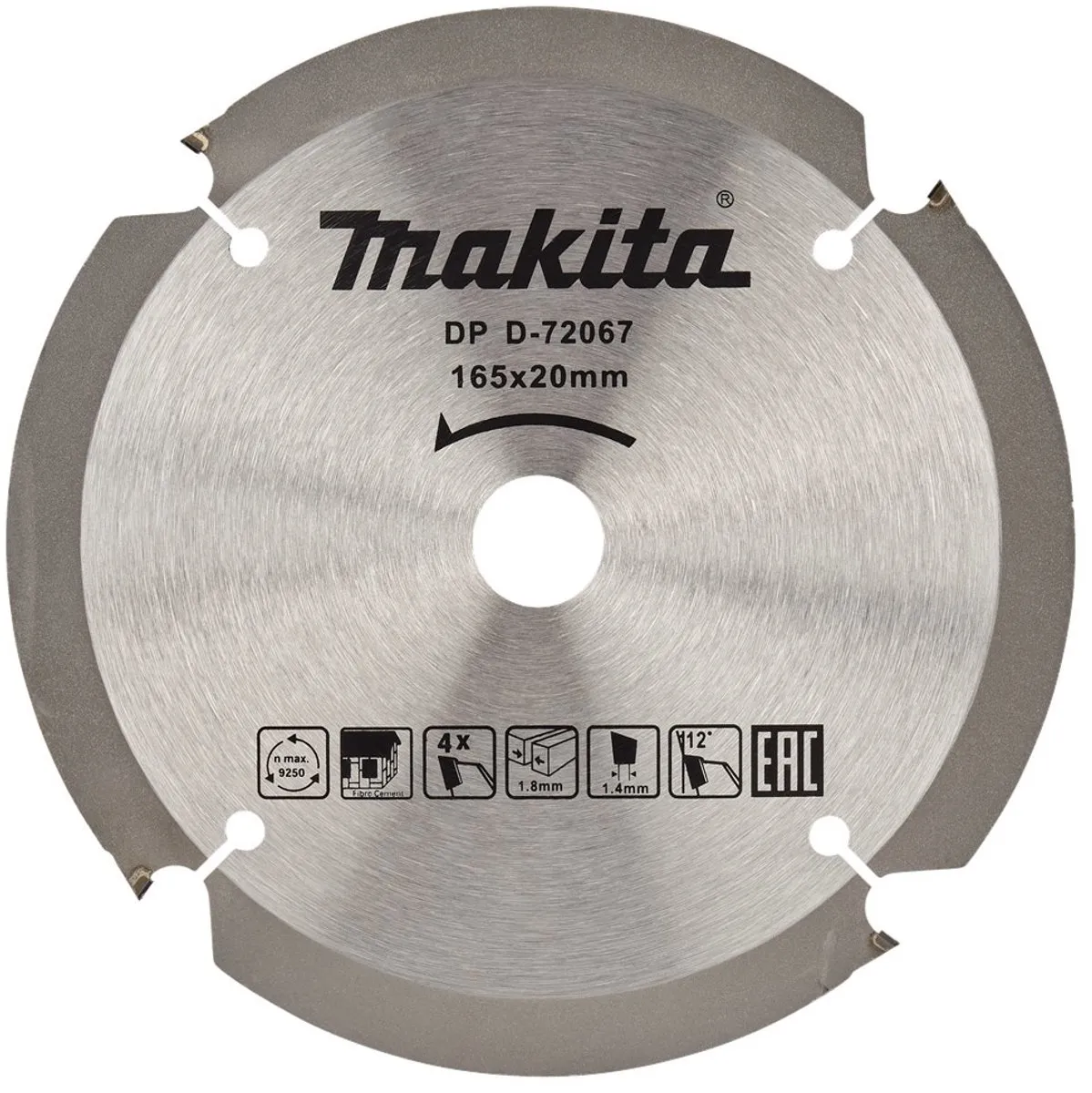 Makita D-72067 Cirkelzaagblad Vezelcement 165mm - Metaal/Steen