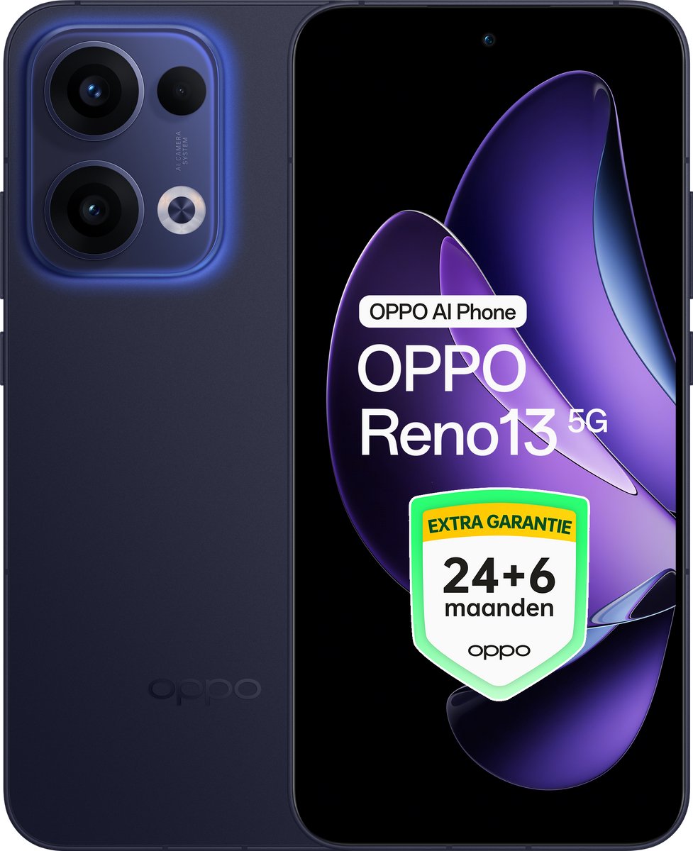 OPPO Reno13 5G - 12+256GB - 24+6 maanden extra garantie - Luminous Blue