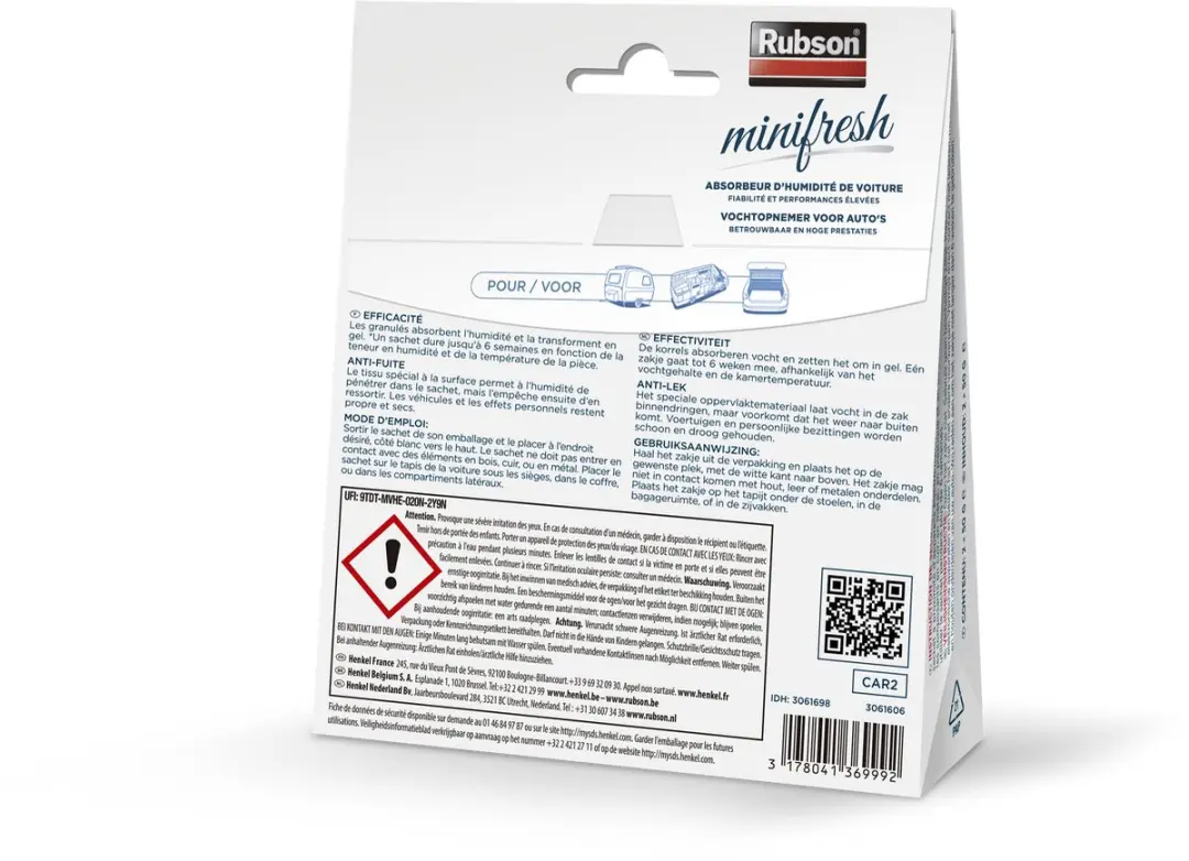 Rubson Minifresh Auto Vochtabsorber 2x50g - afbeelding 6 van 6