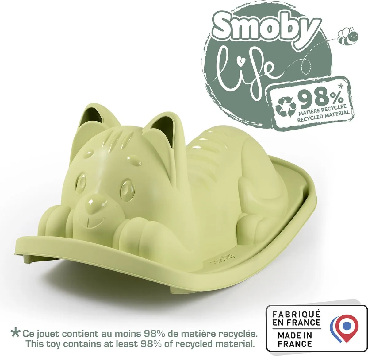 Smoby Life Cat Rocker Kattenwip Groen
