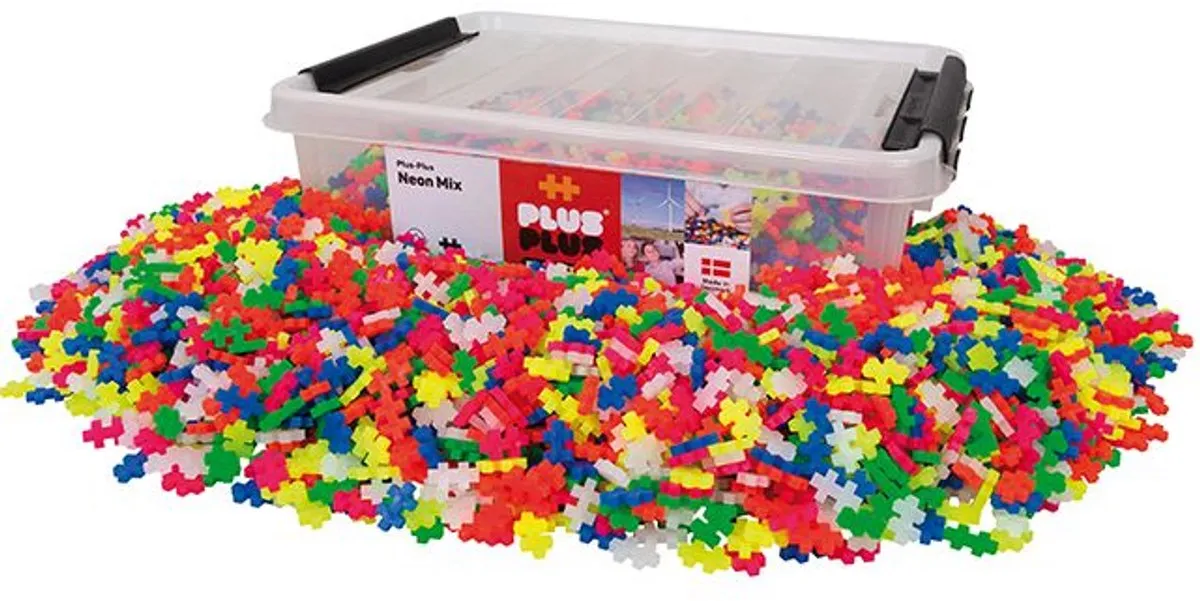 Plus-Plus Neon Bouwstenen 3600 Stuks - Multicolor