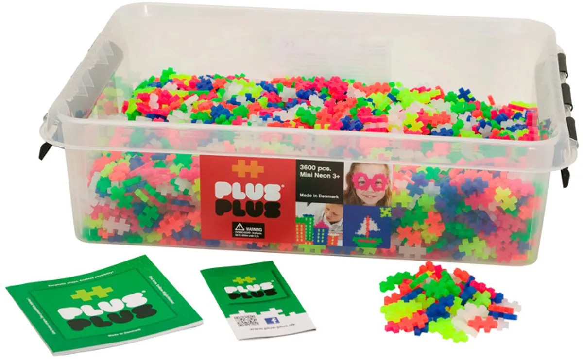 Plus-Plus Neon Bouwstenen 3600 Stuks