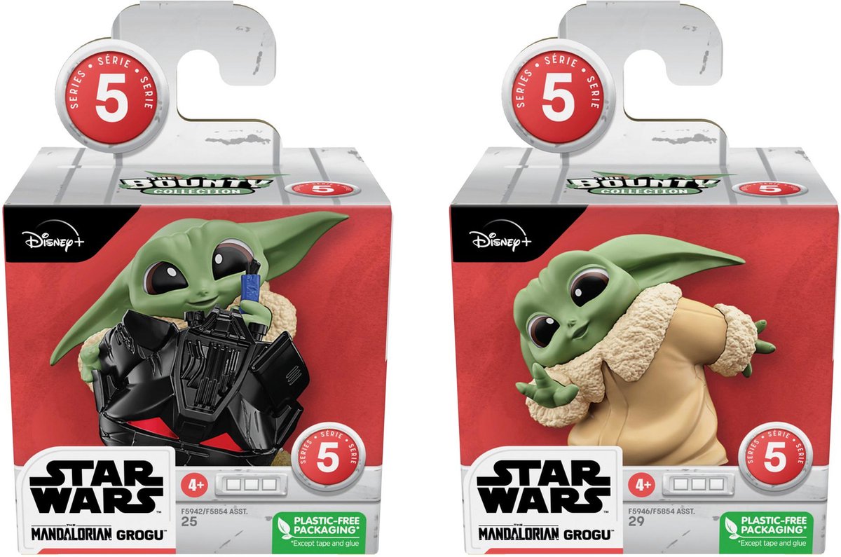 Hasbro Star Wars - 2Pack Grogu Helmet Hijinks & PeekABoo 6 cm Verzamelfiguur - Bounty Collection - Multicolours
