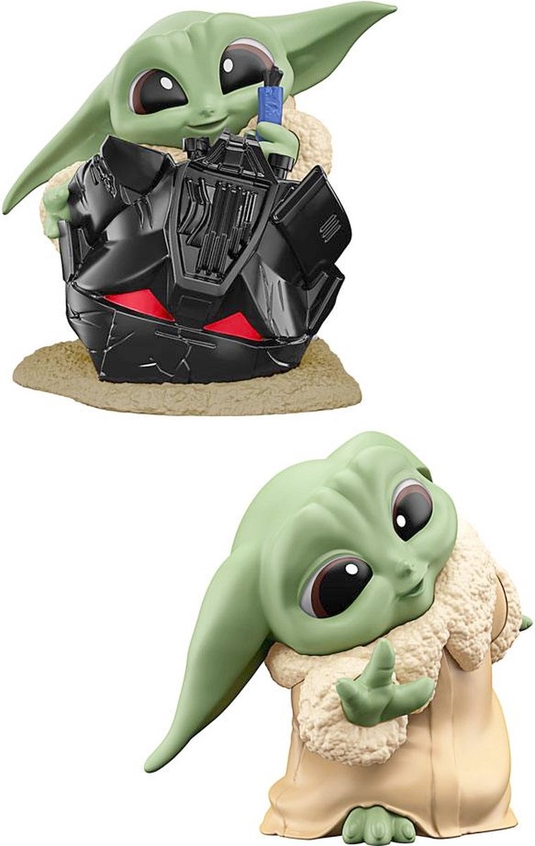 Hasbro Star Wars - 2Pack Grogu Helmet Hijinks & PeekABoo 6 cm Verzamelfiguur - Bounty Collection - Multicolours