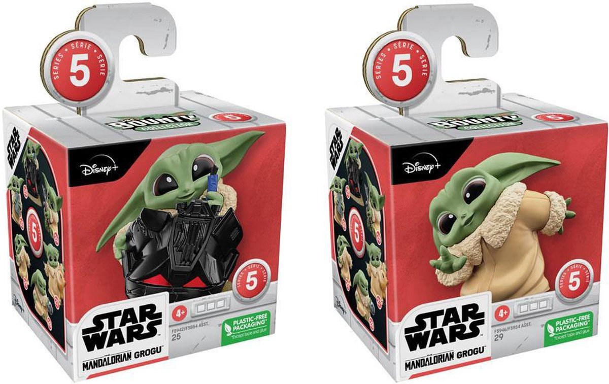 Hasbro Star Wars - 2Pack Grogu Helmet Hijinks & PeekABoo 6 cm Verzamelfiguur - Bounty Collection - Multicolours