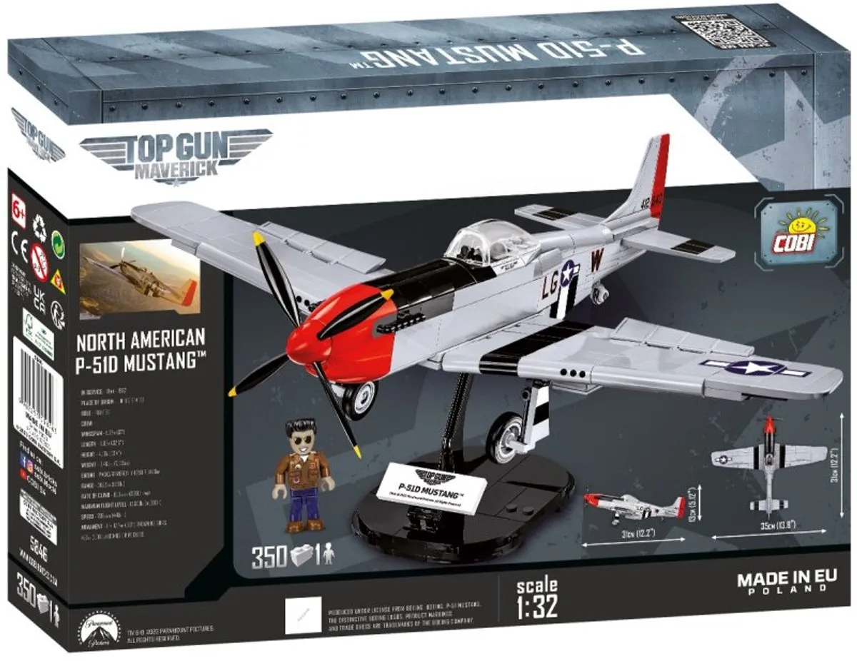 Cobi P-51D Mustang 350 Stukken - Meerkleurig