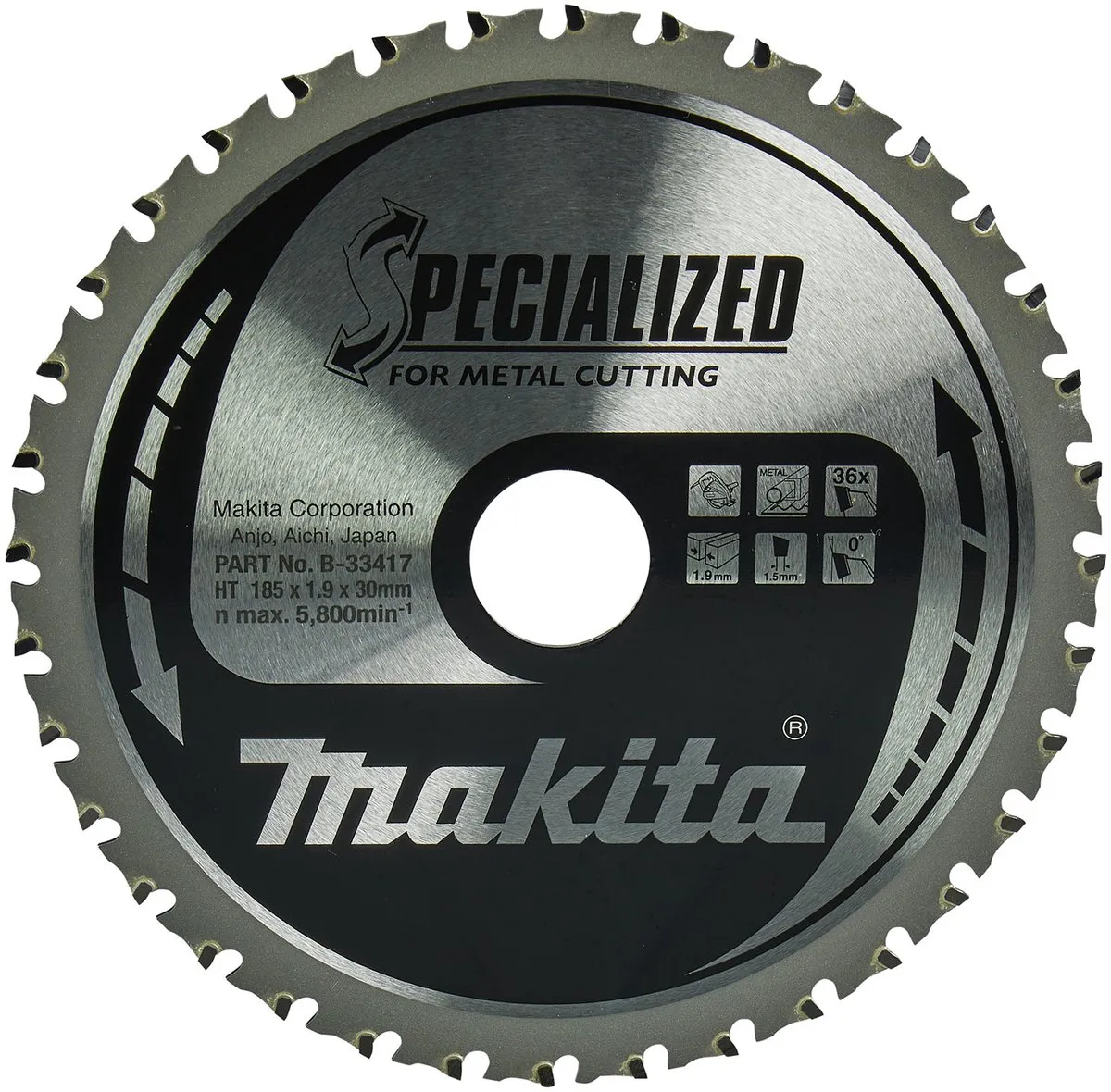 Makita B-33417 Cirkelzaagblad Staal 185mm
