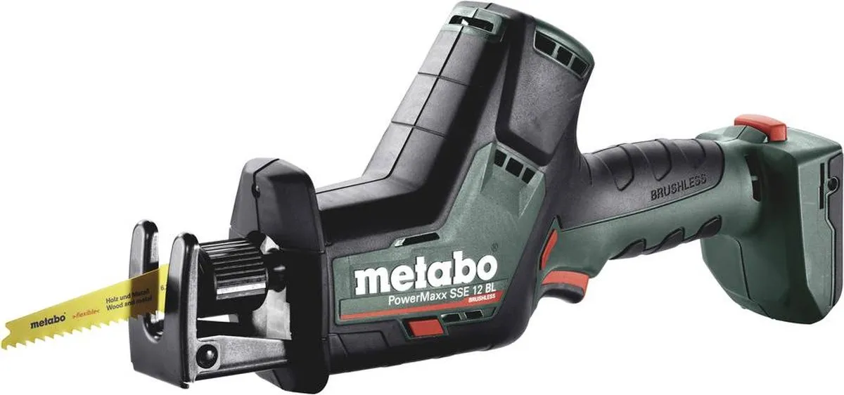 Metabo POWERMAXX SSE 12 BL Accu-reciprozaag 602322890 Zonder accu 12 V
