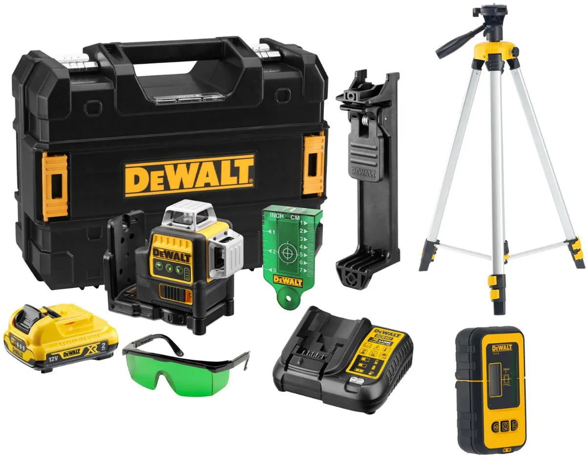 DeWalt DCE089D1GTRID Kruislijnlaser Set - 3 Lijnen 30m Groen