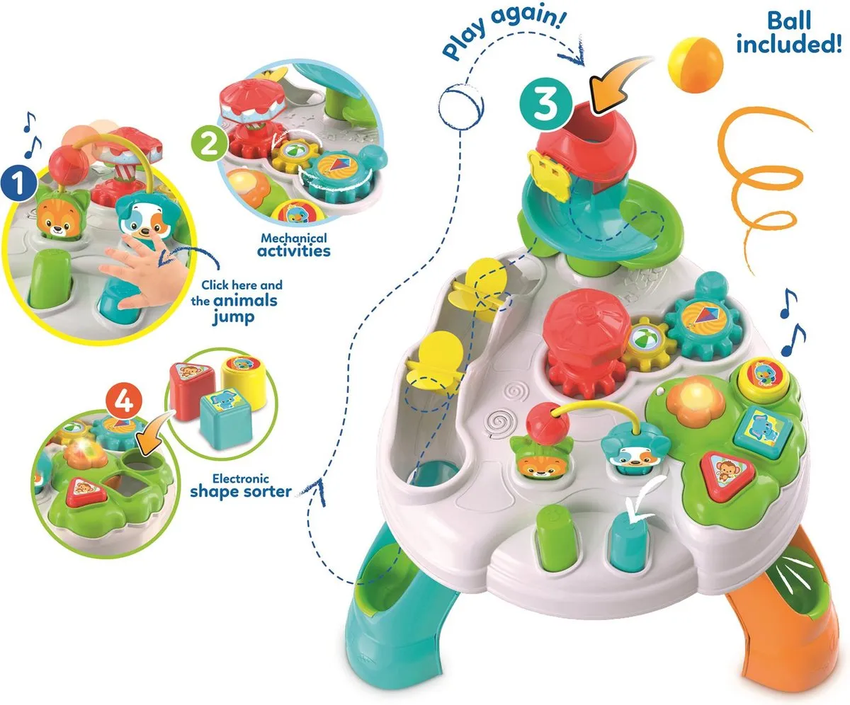 Clementoni Interactieve Activiteitentafel - 10-36 maanden - Multi Kleur