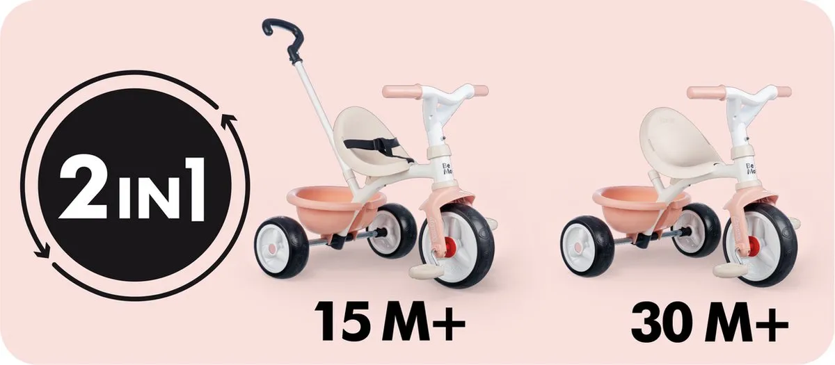 Smoby Be Move Driewieler - Roze - afbeelding 6 van 6